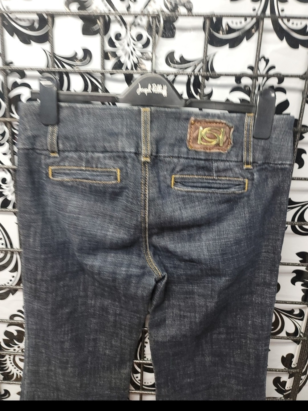 bebe Dark Blue Flared Wide-Leg Jeans - Picture 4 of 5